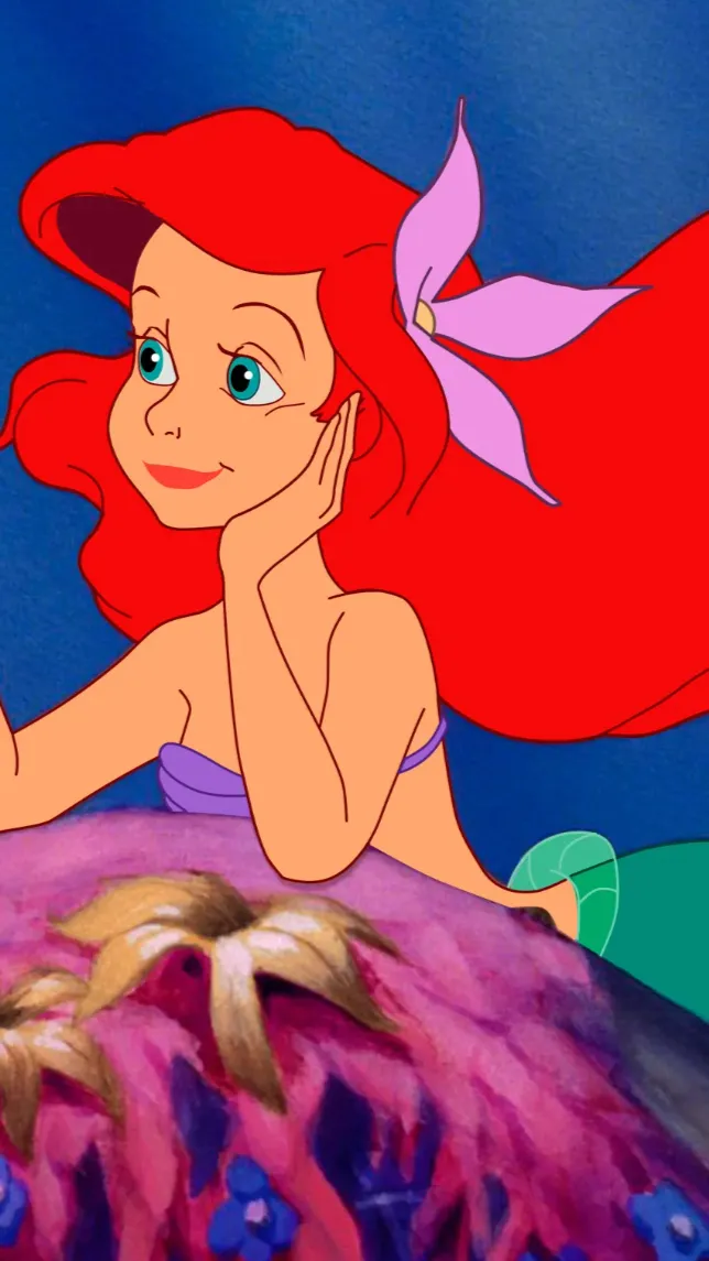 ai character: Ariel the mermaid  background