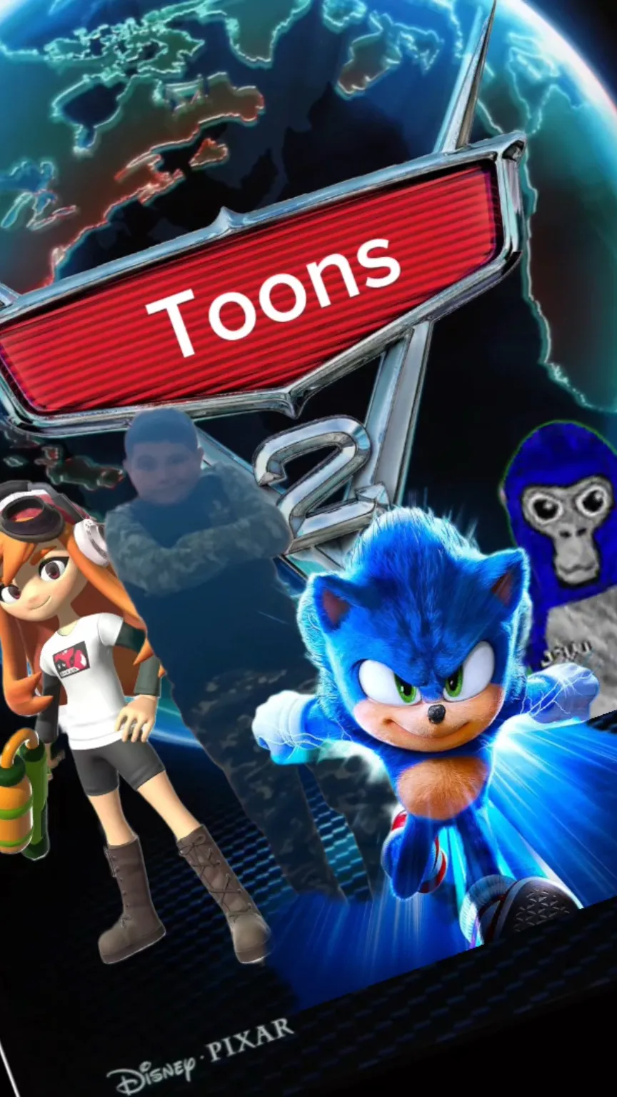 ai character: Toons 2 cars 2 background