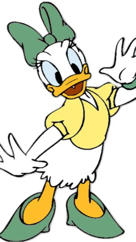 ai character: Daisy Duck  background