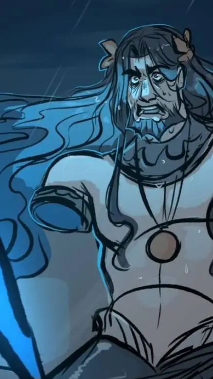 ai character: poseidon background
