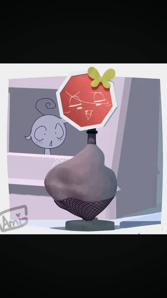 ai character: Stop sigh background