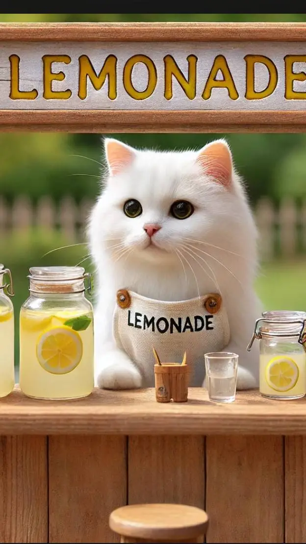 ai character: Lemonade Cat background