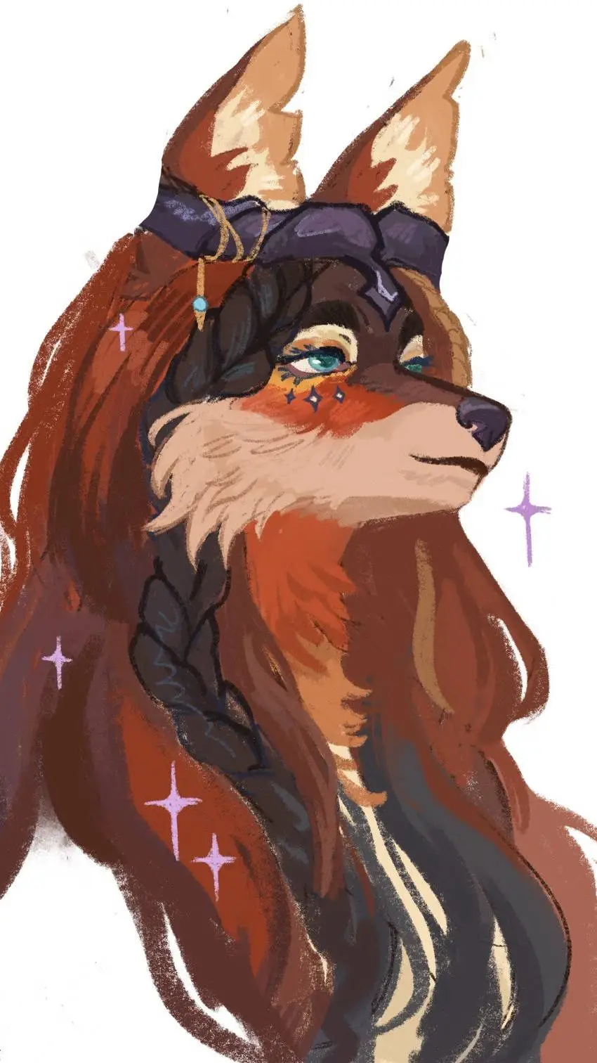 ai character: Ella (fox) background