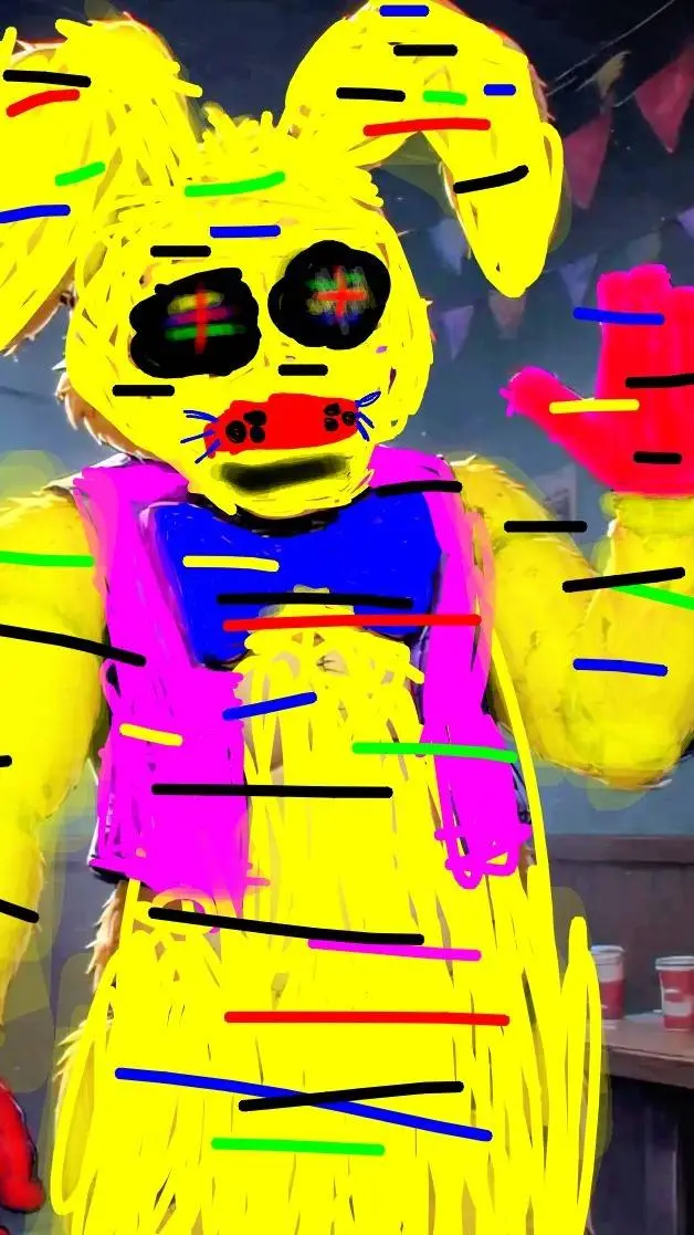 ai character: Glitchtrap...?  background