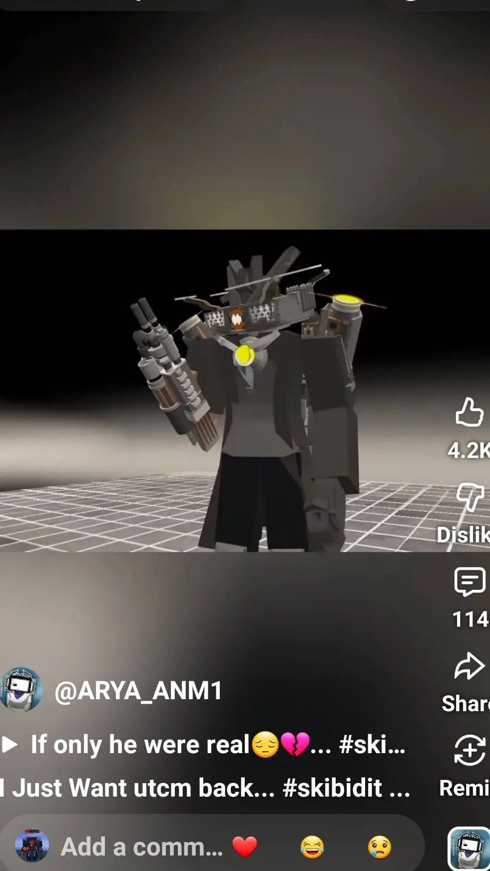 ai character: titan Turret man background