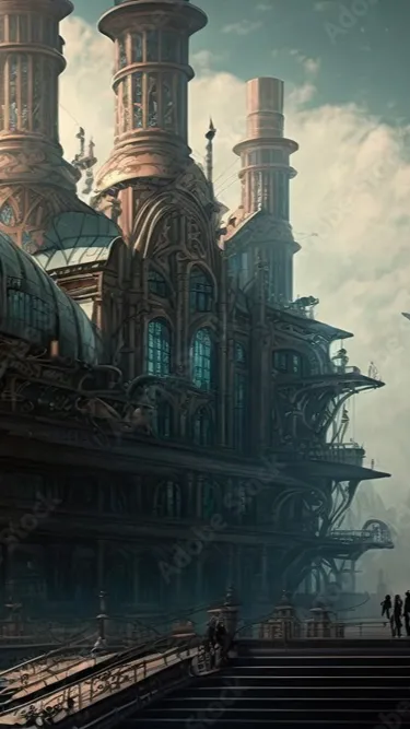 ai character: Steampunk  background