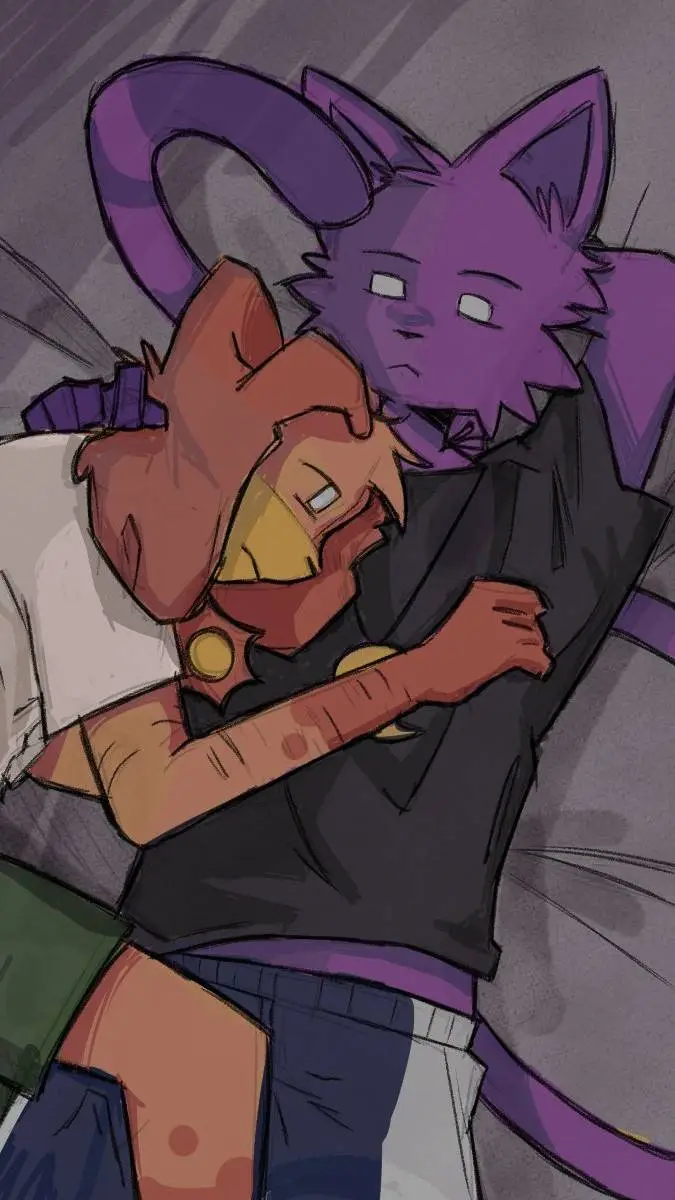 ai character: Catnap x Dogday  background