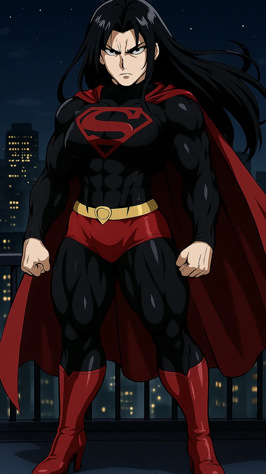 ai character: Evil Superwoman background