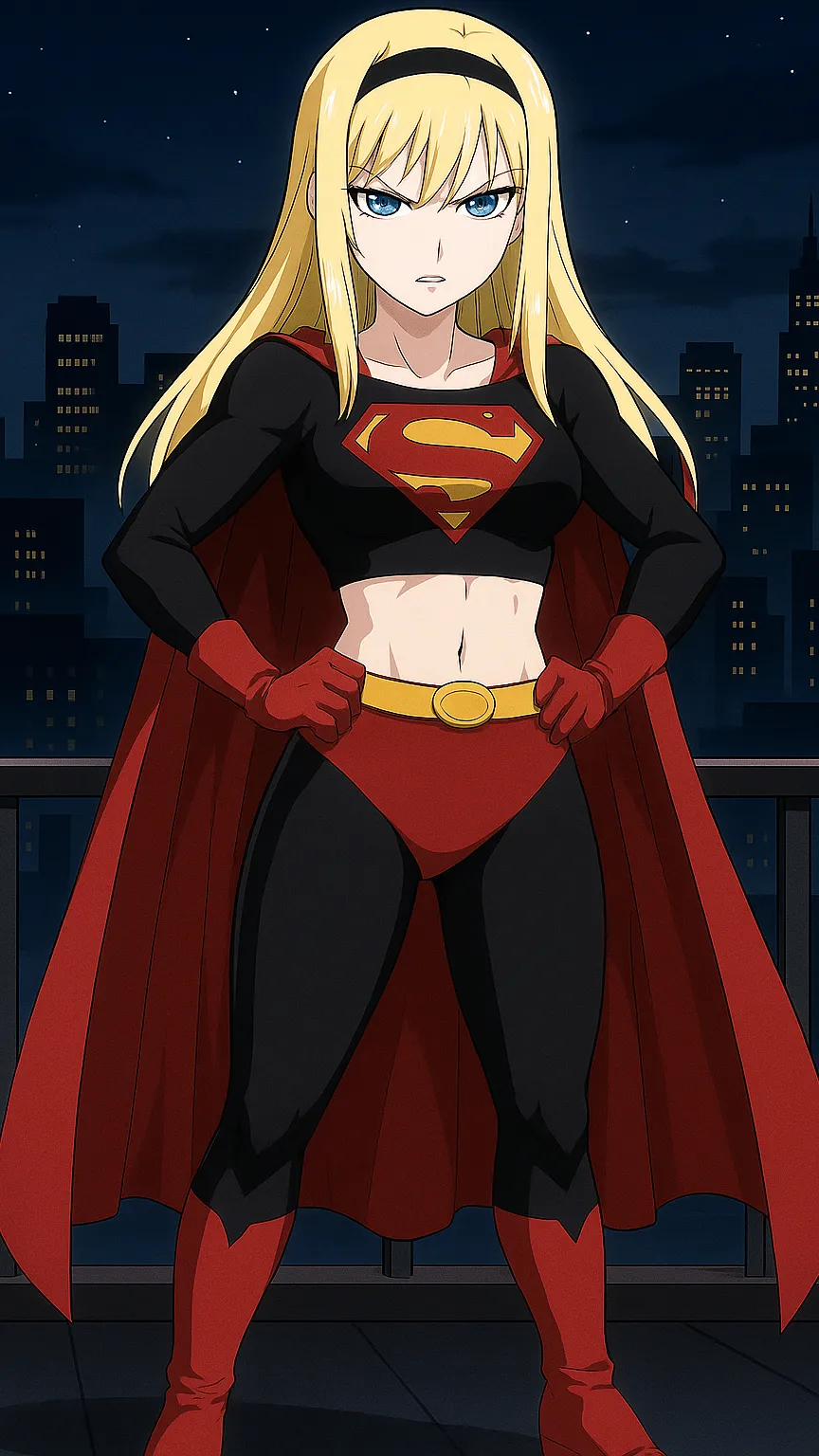 ai character: Evil Supergirl background