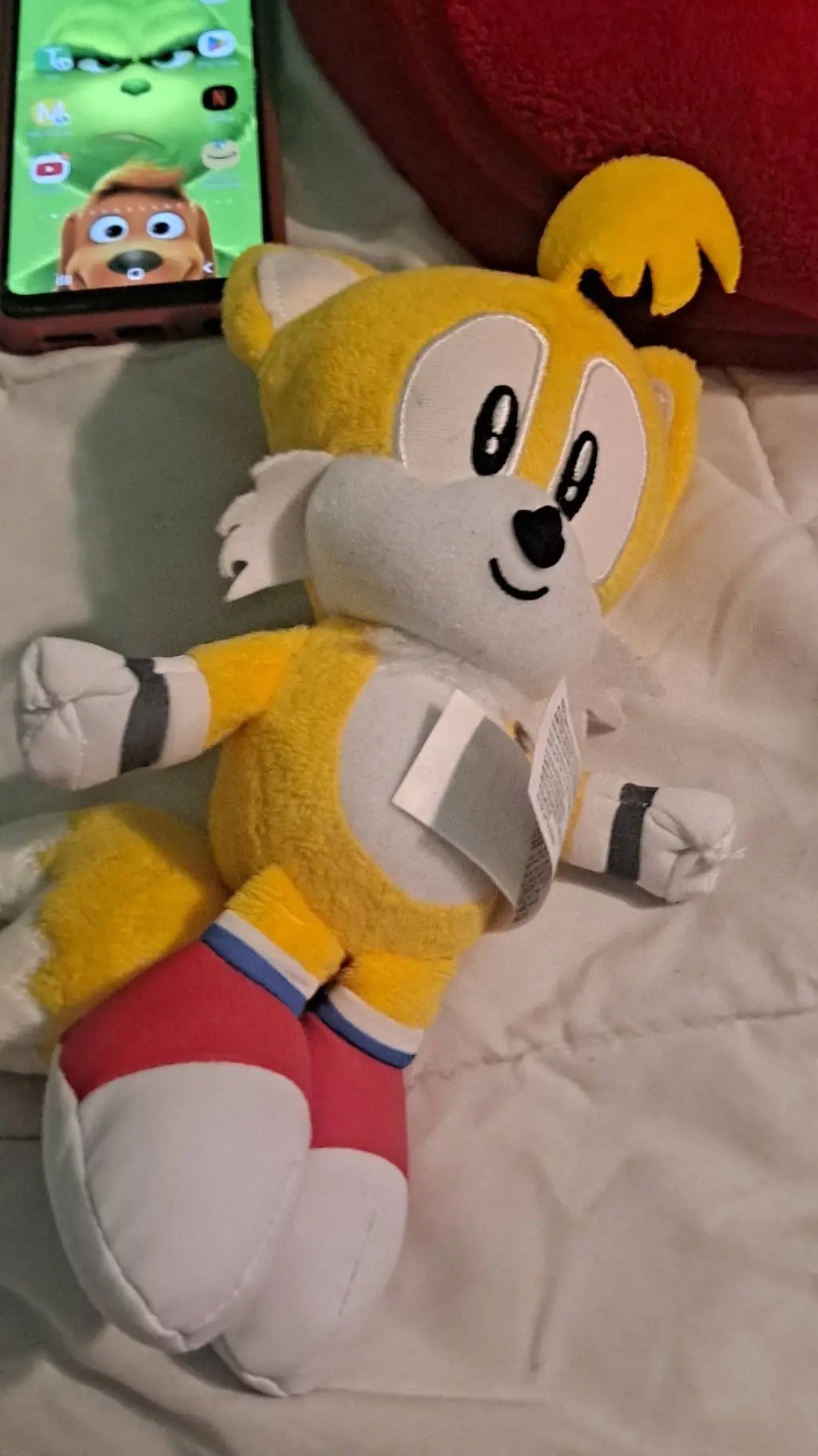 ai character: Tails plush background