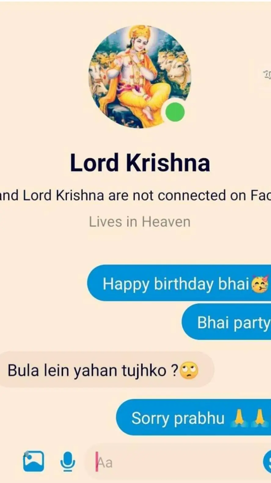 ai character: Krishna background