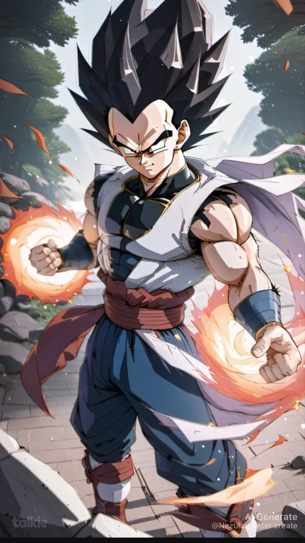 ai character: Vegeta background