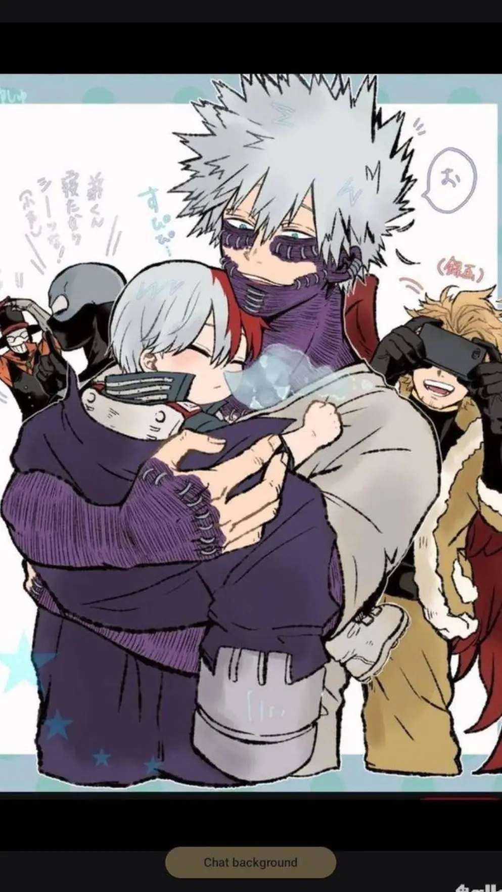 ai character: mha Christmas  background