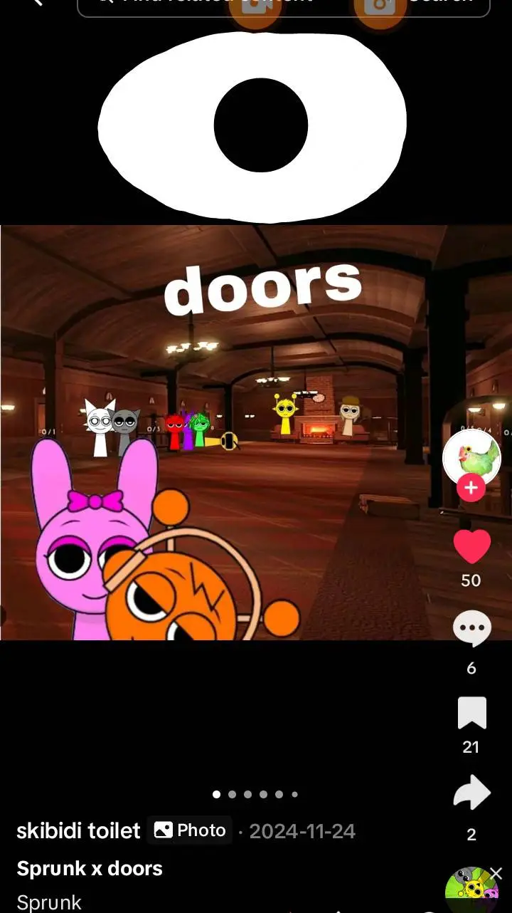 ai character: Sprunki Doors background