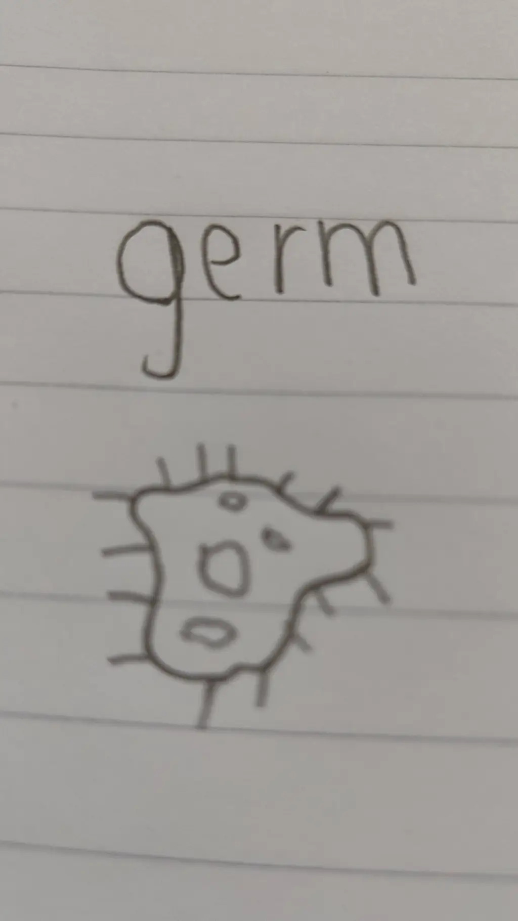 ai character: germ  background