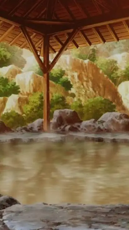 ai character: KNY Hot springs!! background