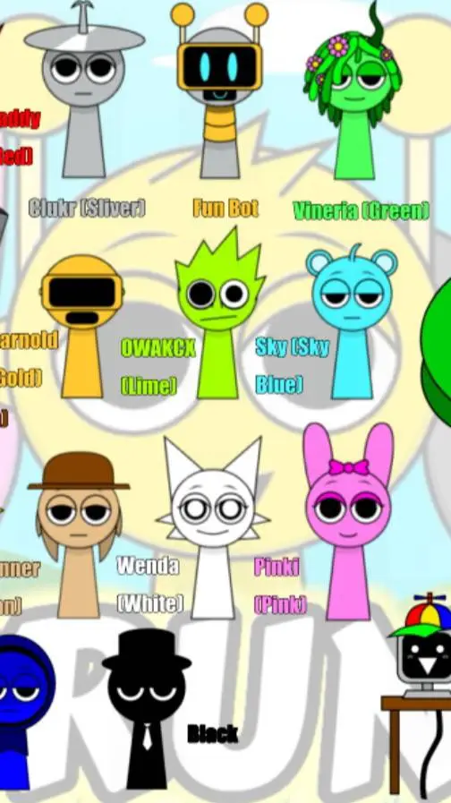 ai character: Sprunki background