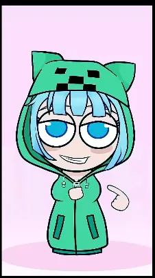 ai character: Creeper girl  background