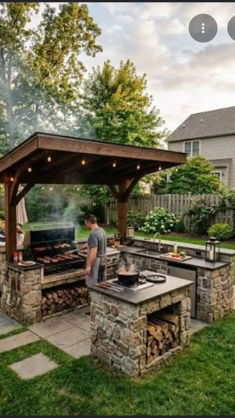 ai character: Family BBQ background