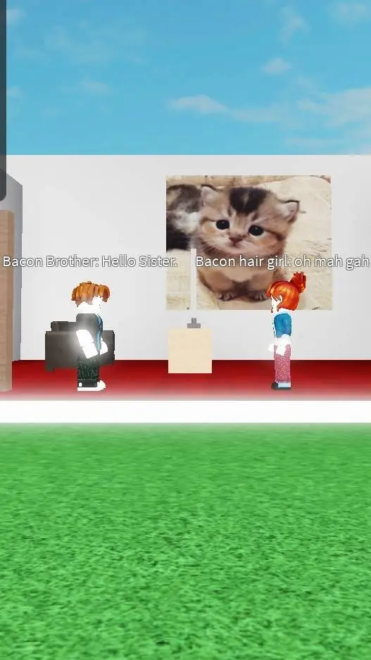 ai character: Roblox bacon background