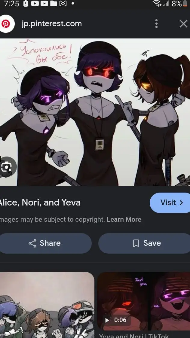 ai character: yeva, nori, alice background