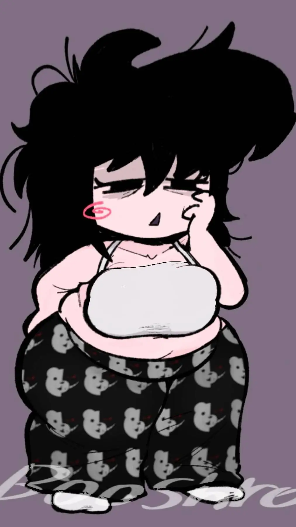 ai character: plum background