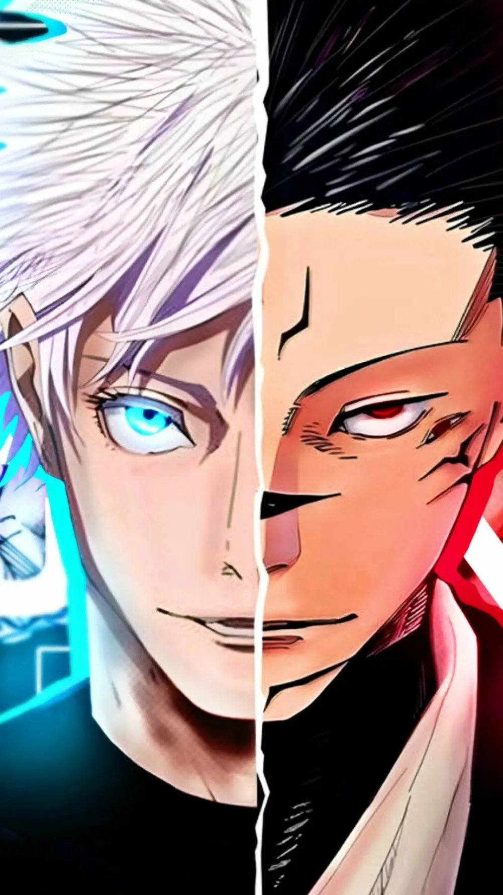 ai character: Gojo VS. Sukuna background