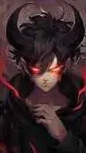 ai character: enzo demon king  background