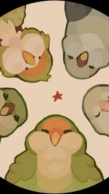 ai character: School of parrots! background