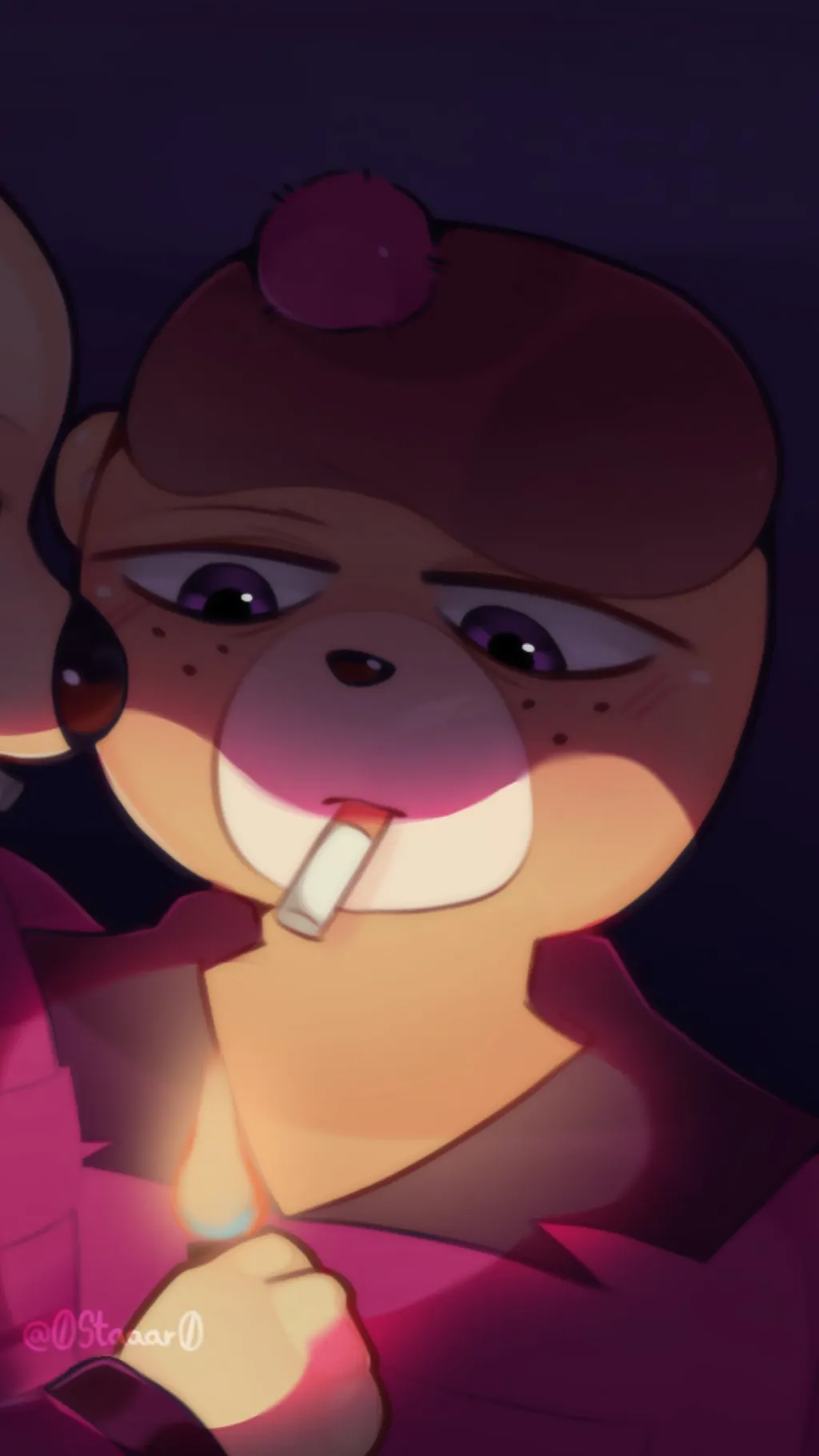 ai character: Cabo pompon background