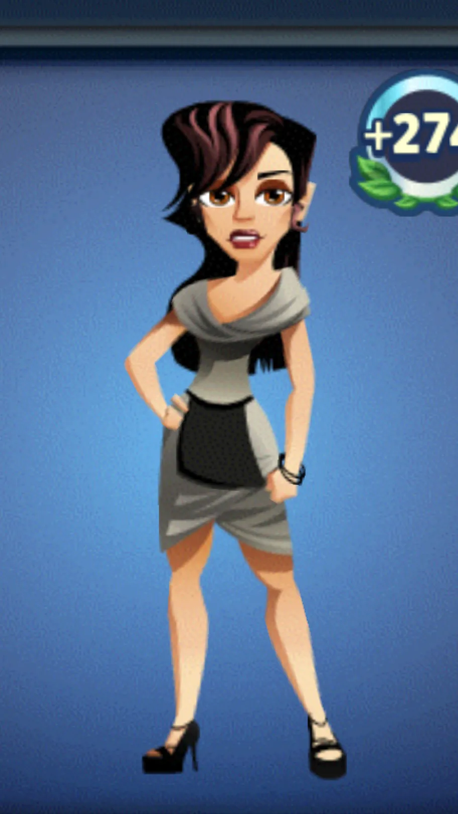 ai character: Simone formidable  background