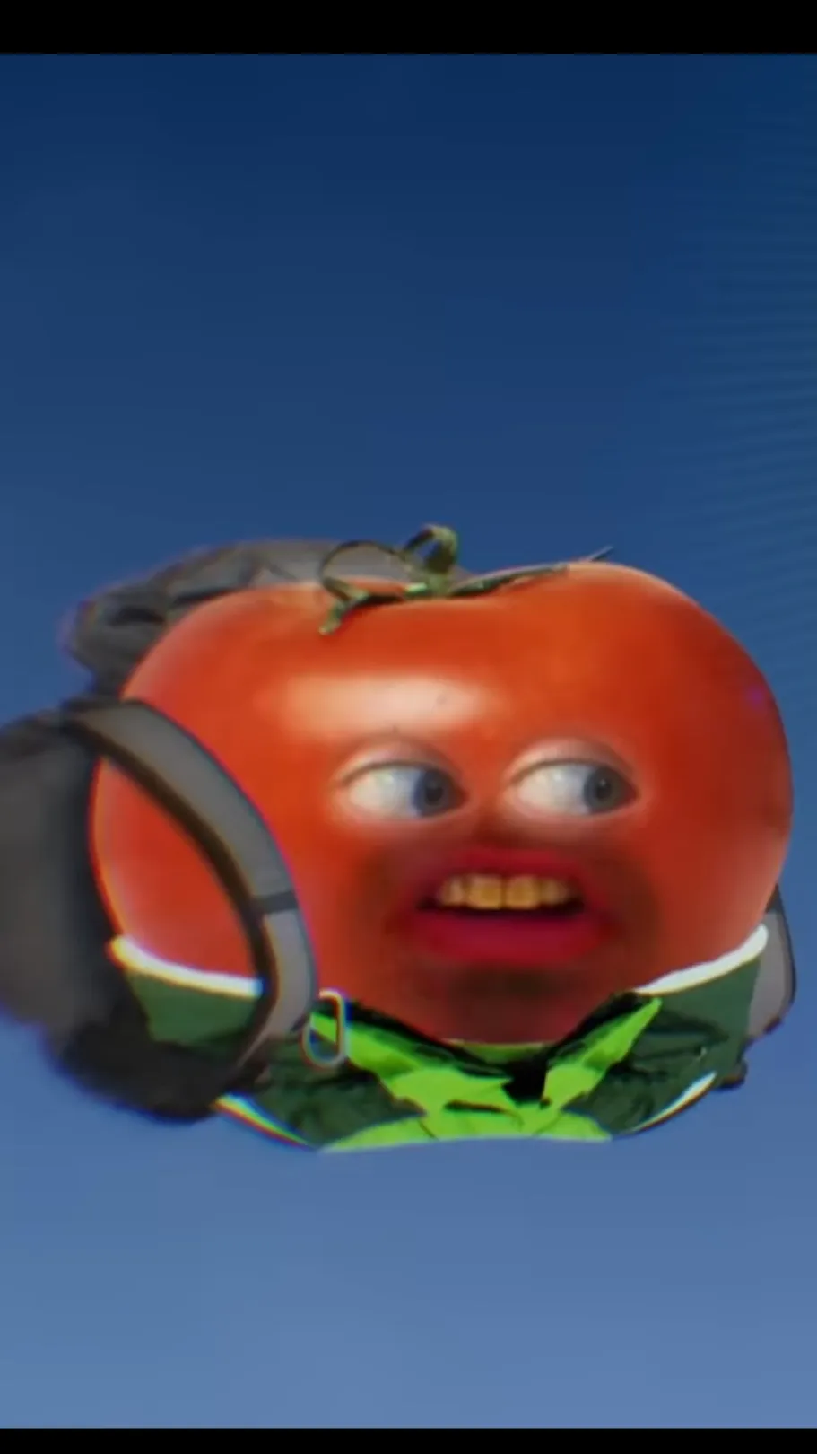 ai character: Greg the tomato background