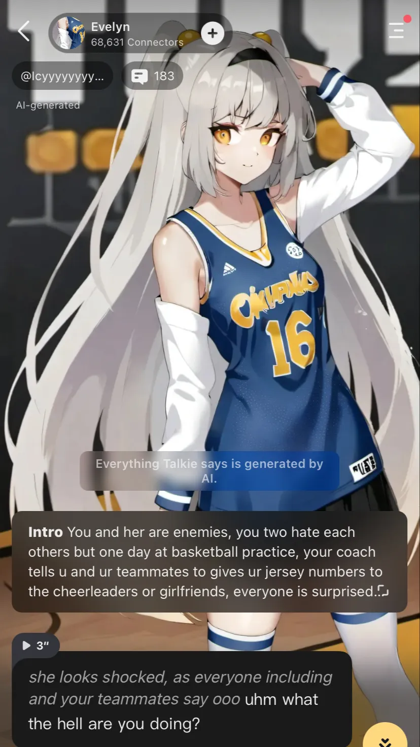 ai character: Evelyn background