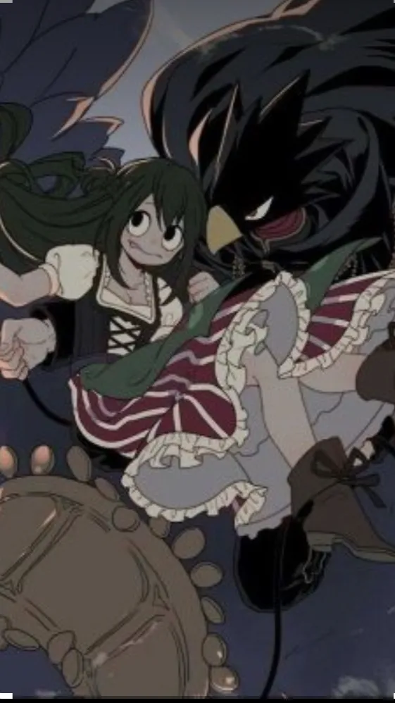 ai character: Tsuyu x tokoyami  background