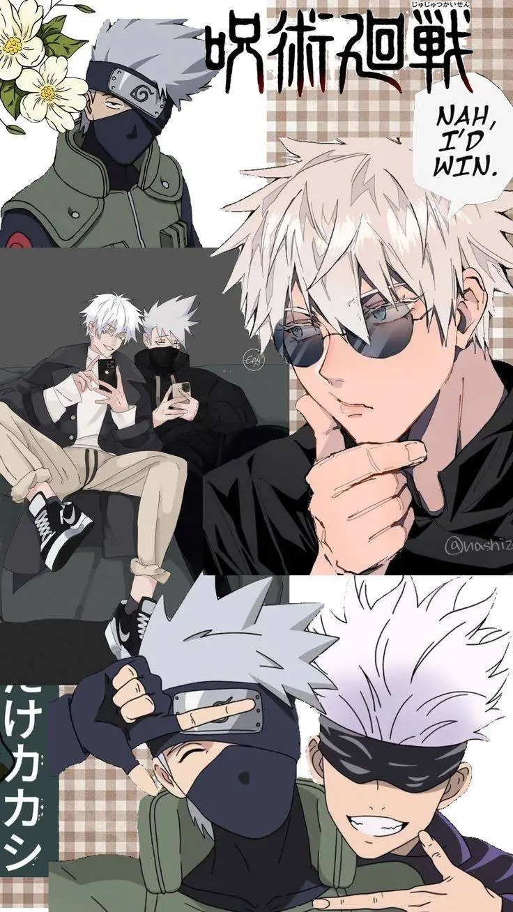 ai character: kakashi and gojo background