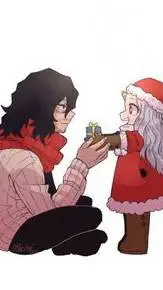 ai character: Mha Christmas  background