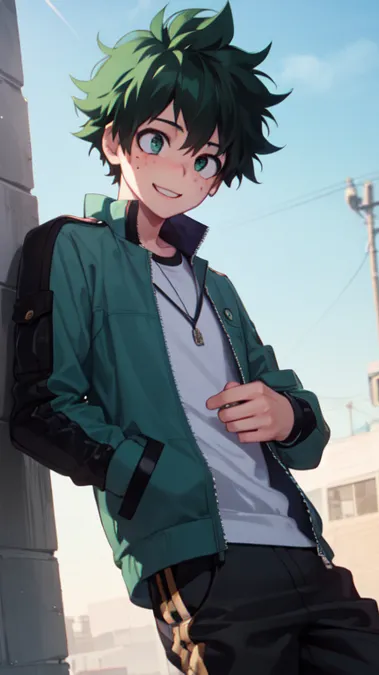 ai character: Cute Deku background
