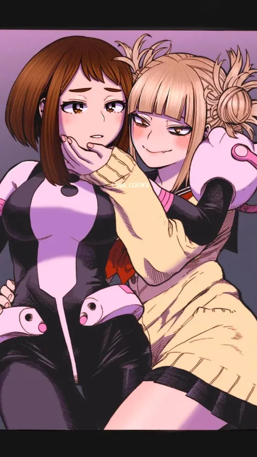 ai character: Ochaco and Toga  background