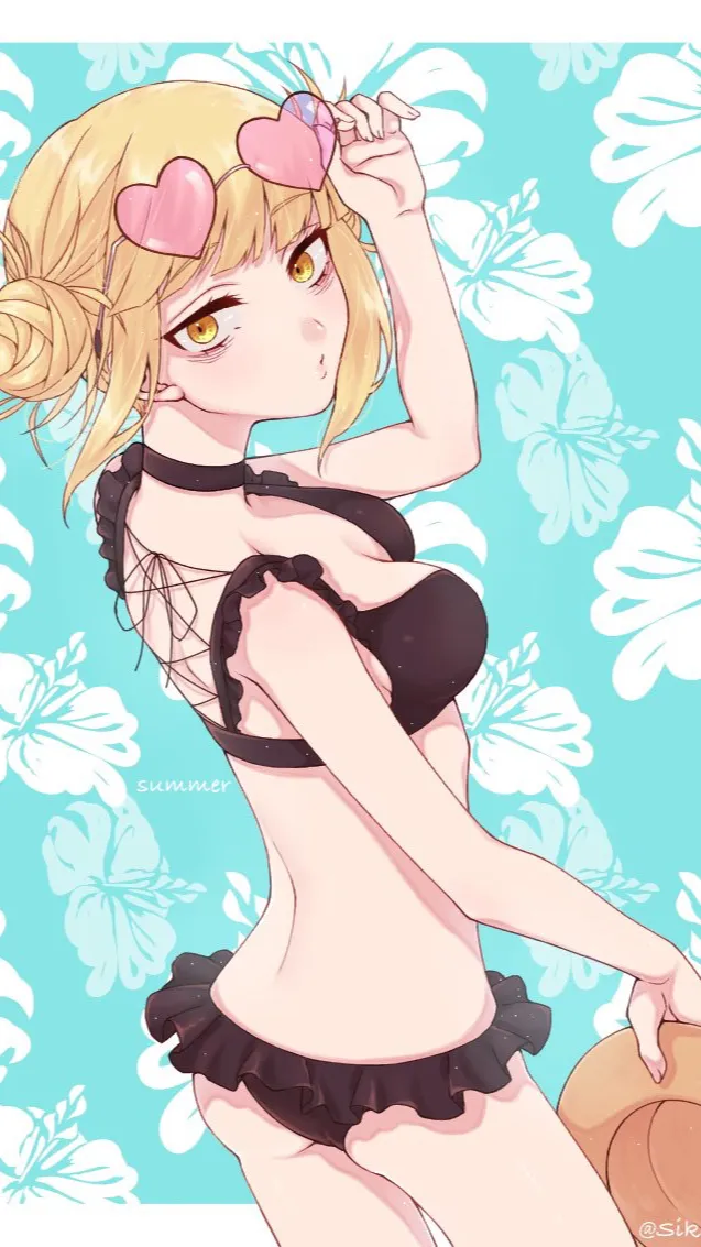 ai character: Toga beach day  background