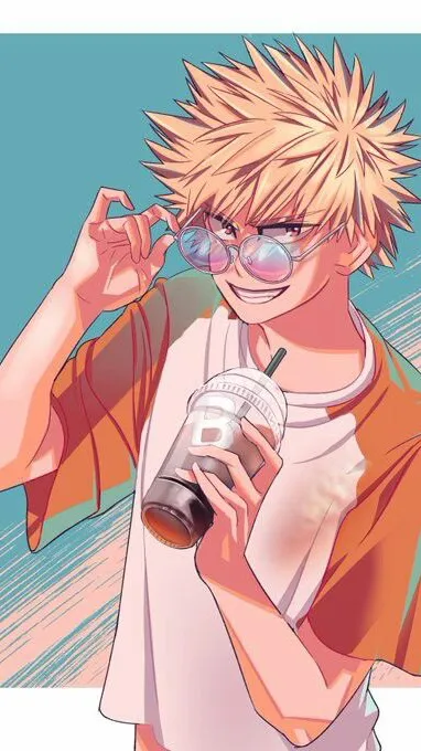 ai character: Bakugo drink day background