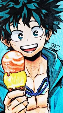 ai character: Deku ice cream  background