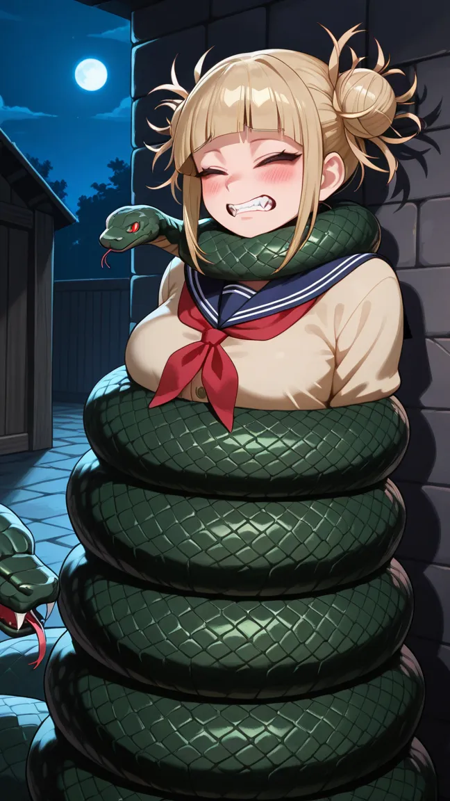 ai character: Toga ties snake background
