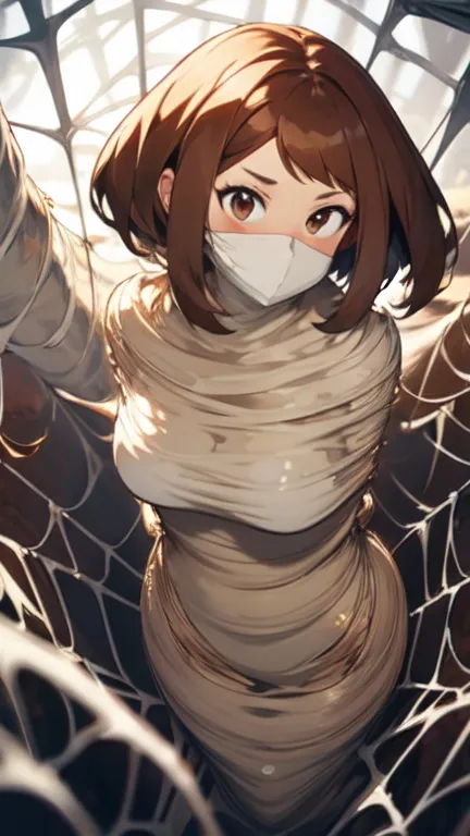 ai character: Ochaco ties spider background