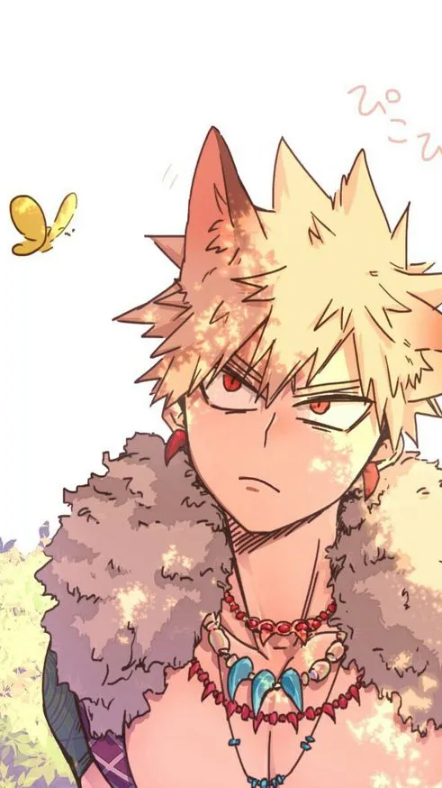 ai character: Bakugo butterfly  background