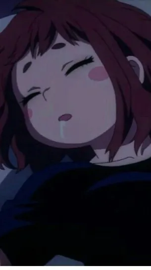 ai character:  Ochaco sleeping  background