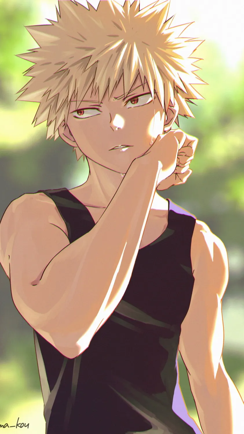 ai character: Sky cute Bakugo  background
