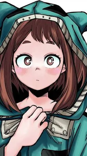 ai character: bunny cute Ochako  background