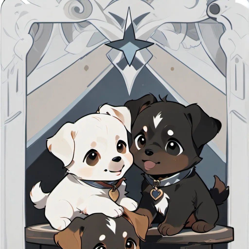 chat with ai character: three puppies