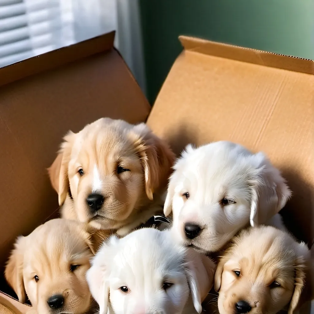 chat with ai character: box fill with pups