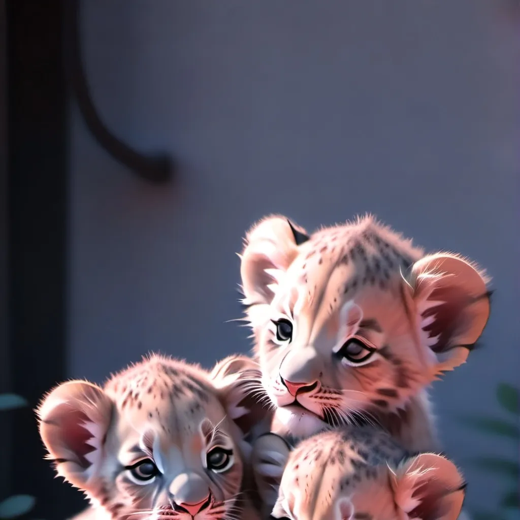 chat with ai character: 5 new born cubs